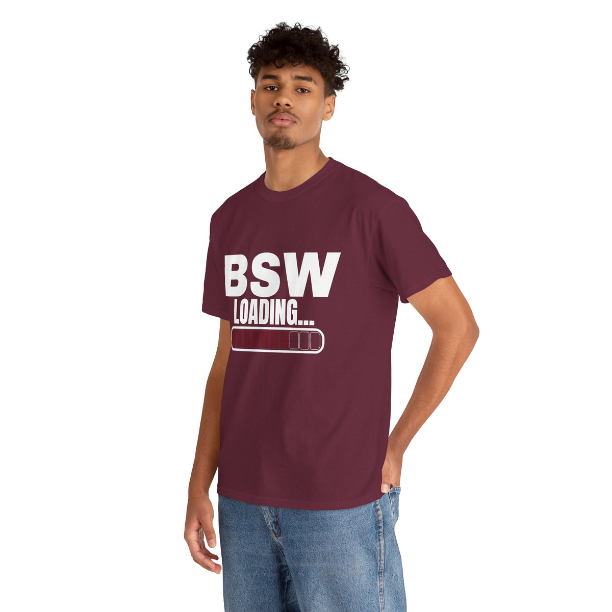 BSW Loading T-Shirt — Funny Progress Bar Tee for Students & Graduates