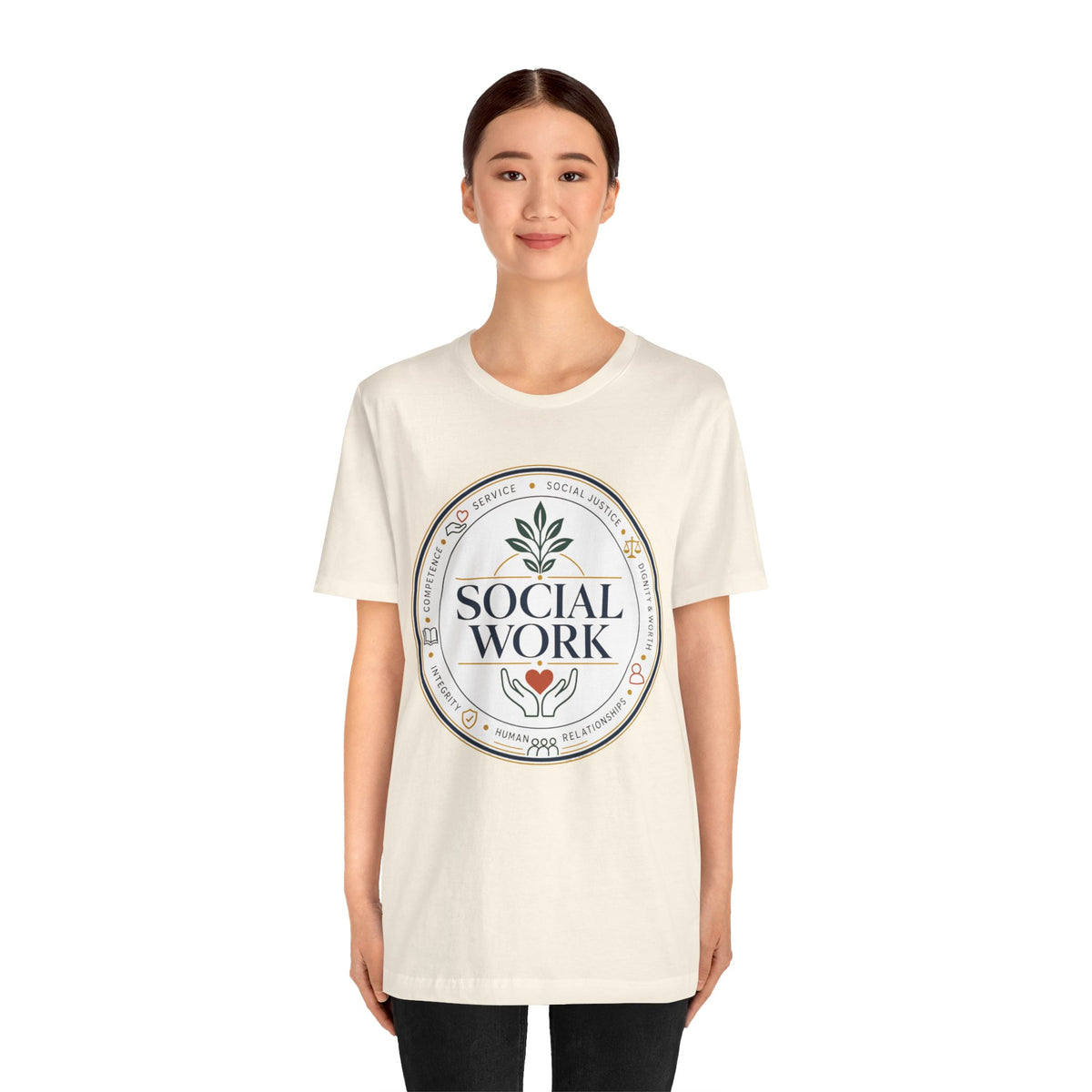 Social Work Core Values T-Shirt — Vintage Emblem