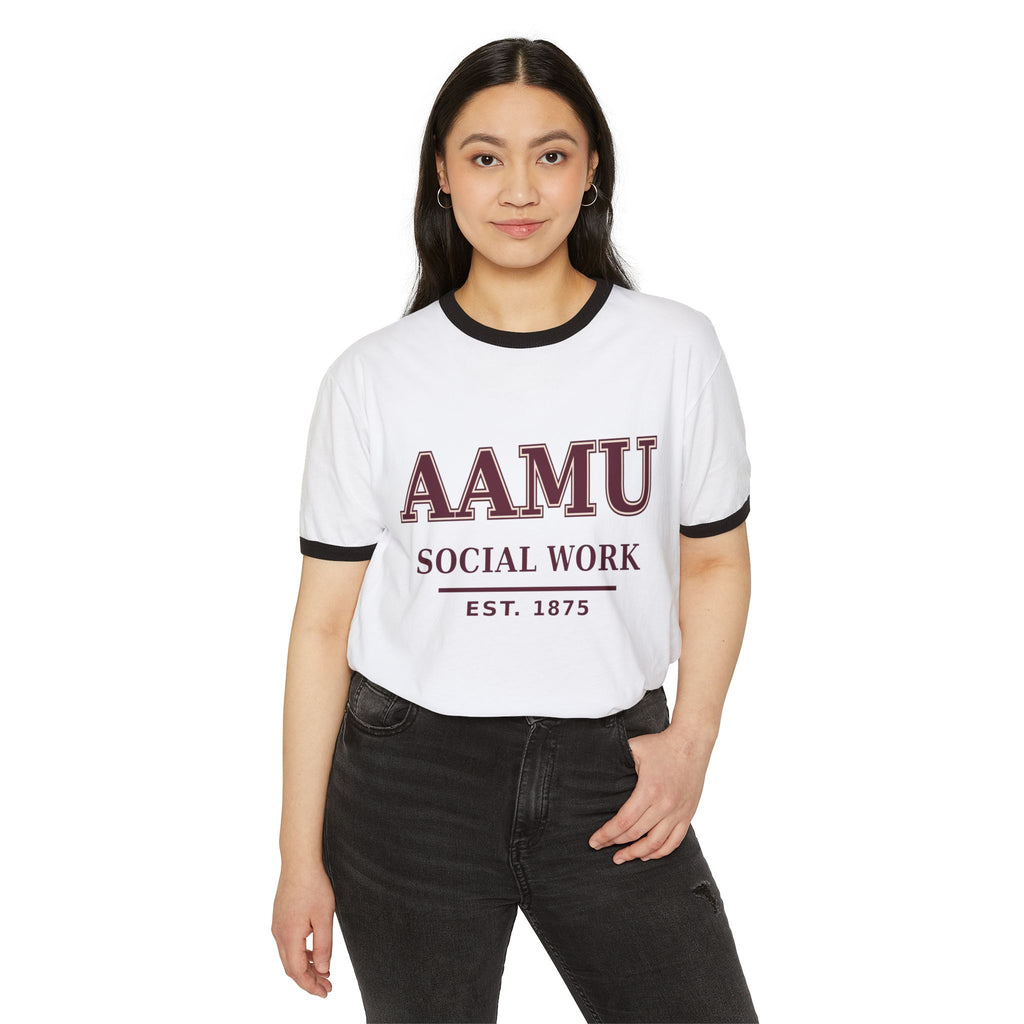 AAMU Social Work Ringer T-Shirt — Est. 1875