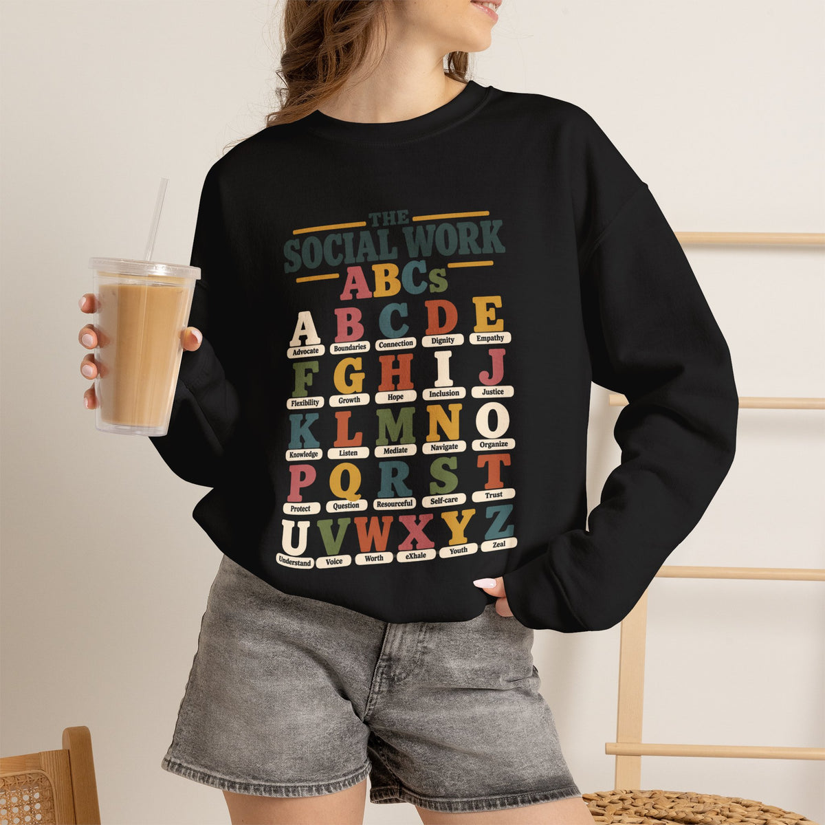 Social Work ABCs Crewneck Sweatshirt