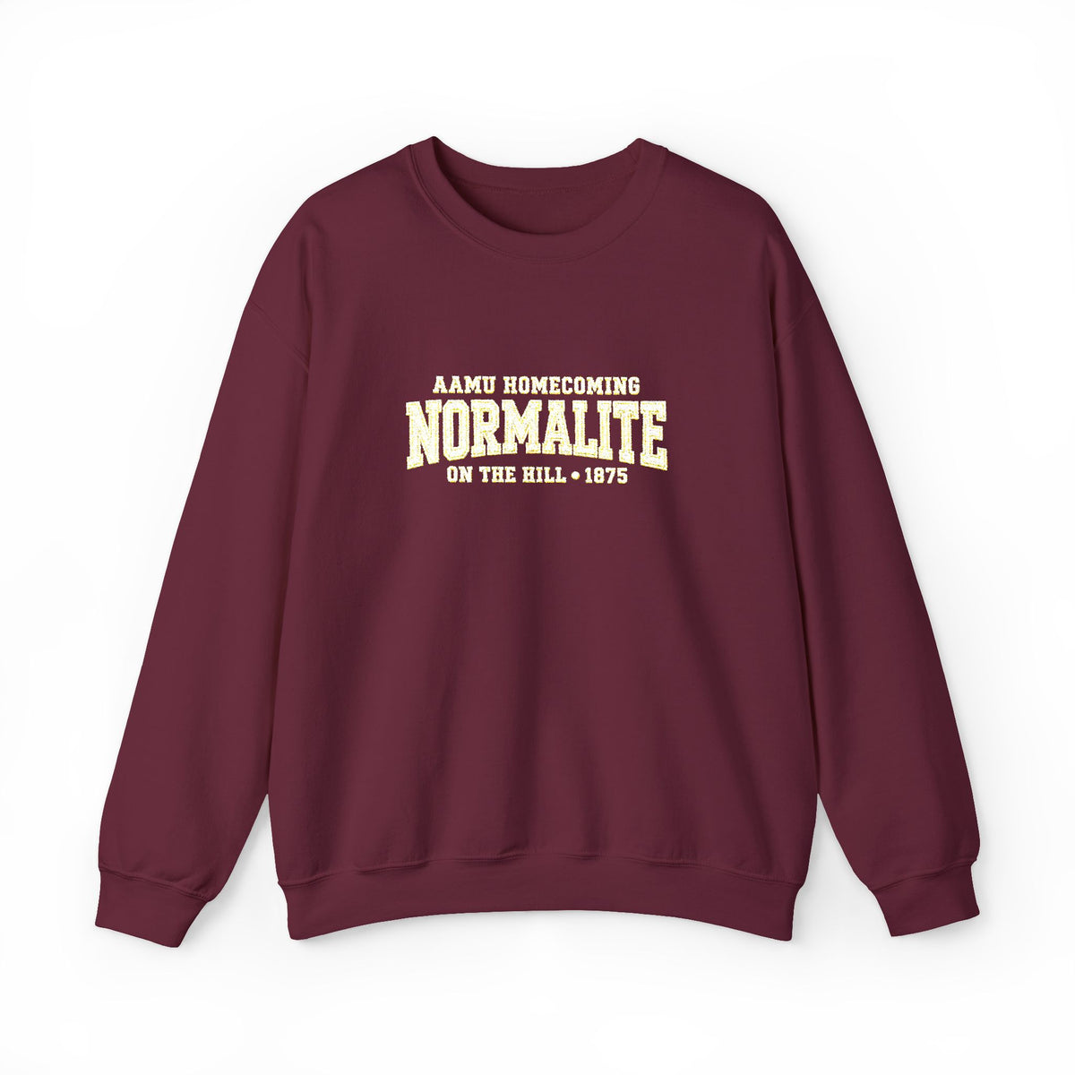 Normalite Homecoming Crewneck Sweatshirt Embroided— Retro 1970s Collegiate Graphic