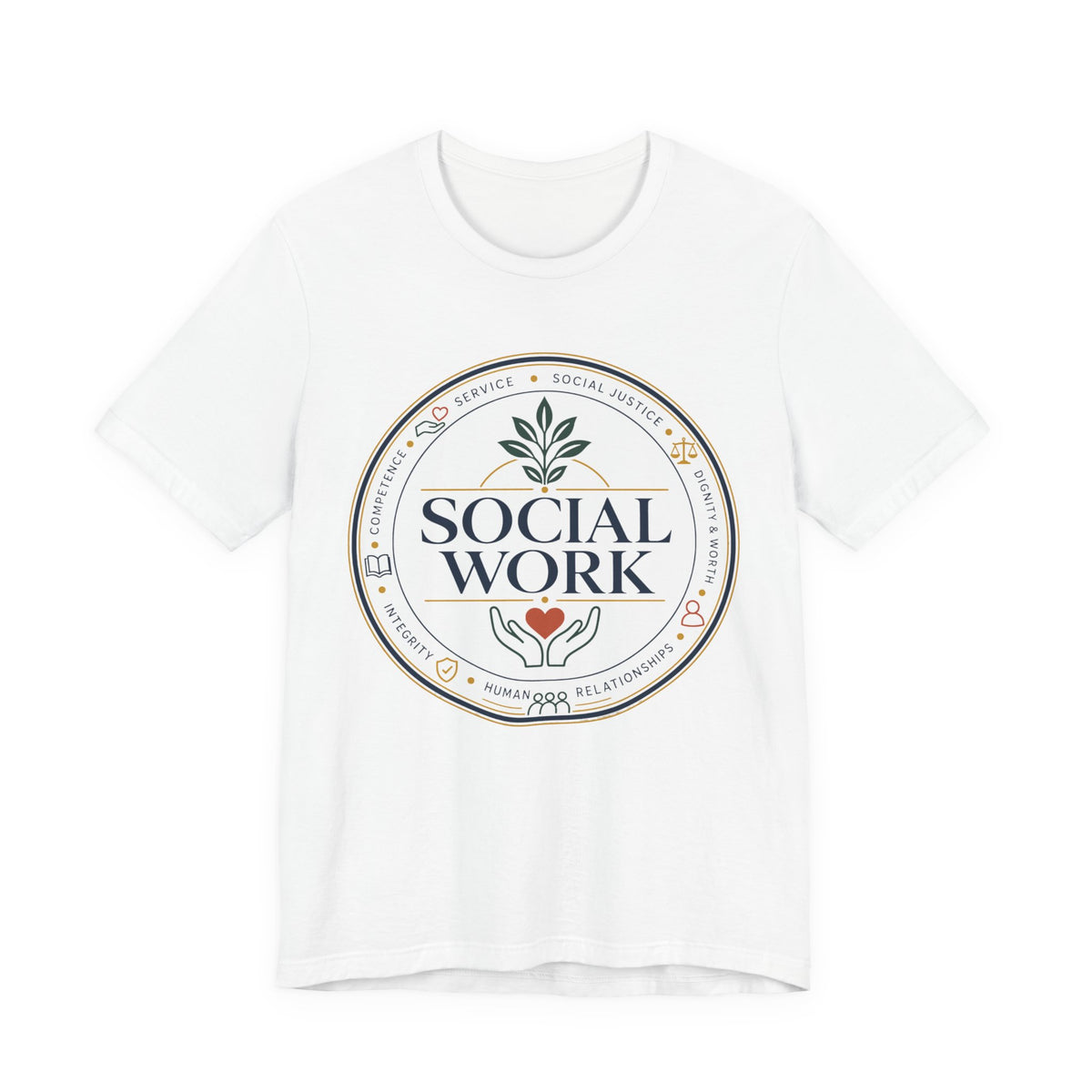 Social Work Core Values T-Shirt — Vintage Emblem