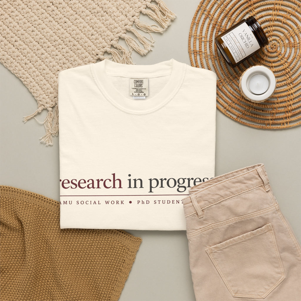 Research In Progress T-Shirt — 'research in progress...' Casual Academic Tee
