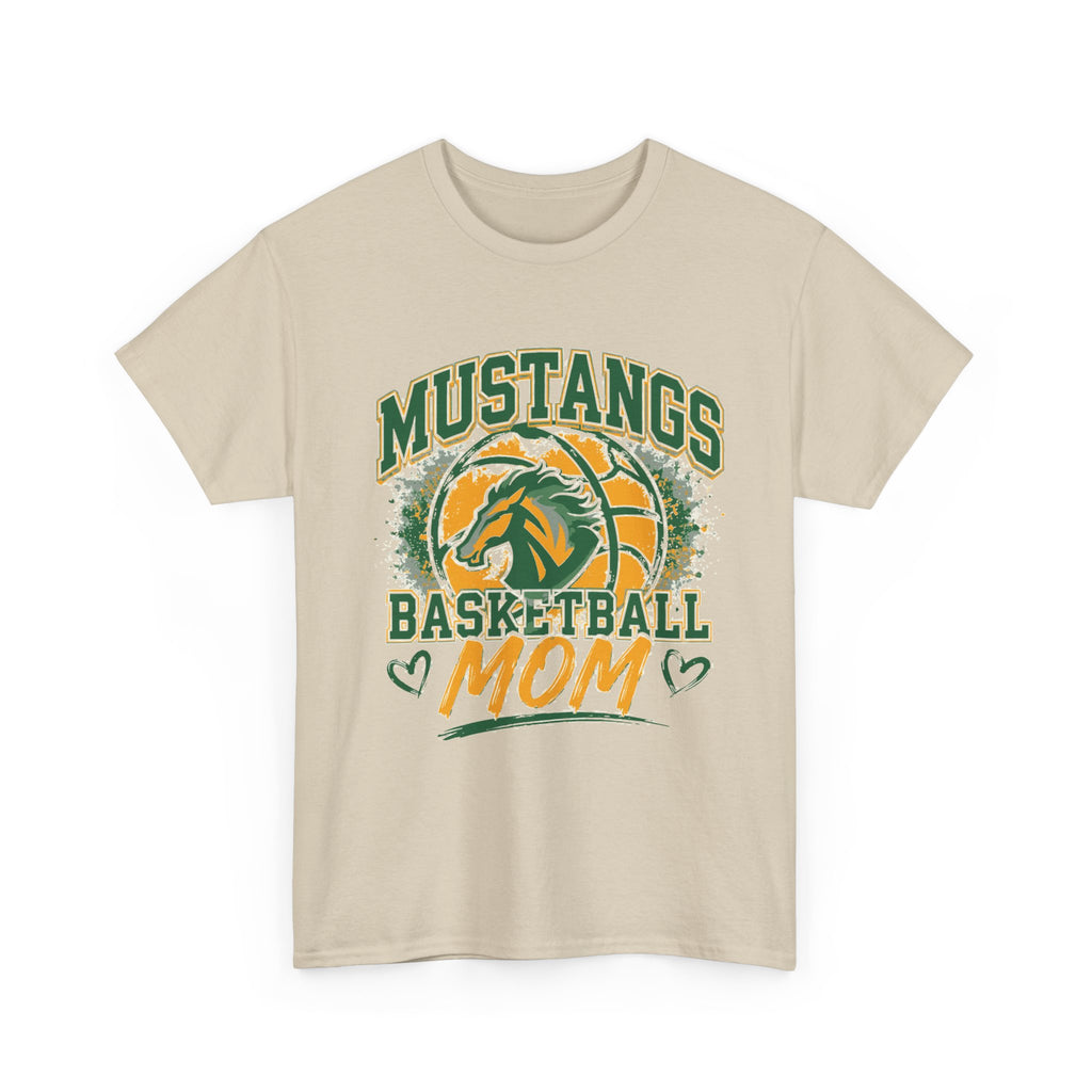 Mustangs Basketball Mom T-Shirt — School Team Spirit Tee