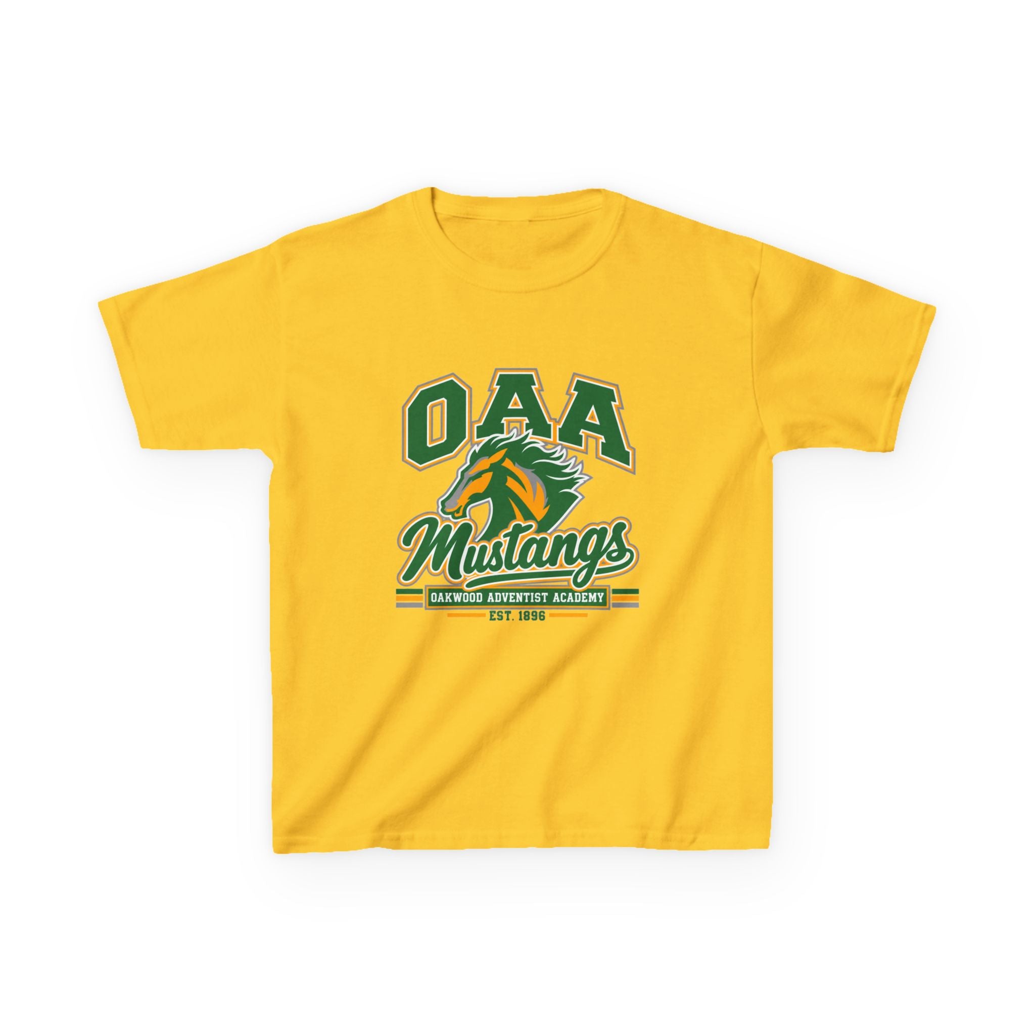 Kids Tee — OAA Mustangs School Spirit Shirt (Mustang Logo)