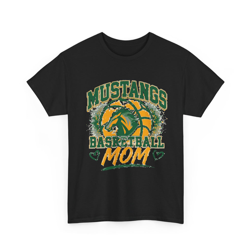 Mustangs Basketball Mom T-Shirt — School Team Spirit Tee