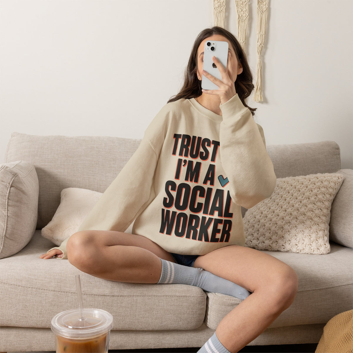 Trust Me, I'm a Social Worker Crewneck Sweatshirt