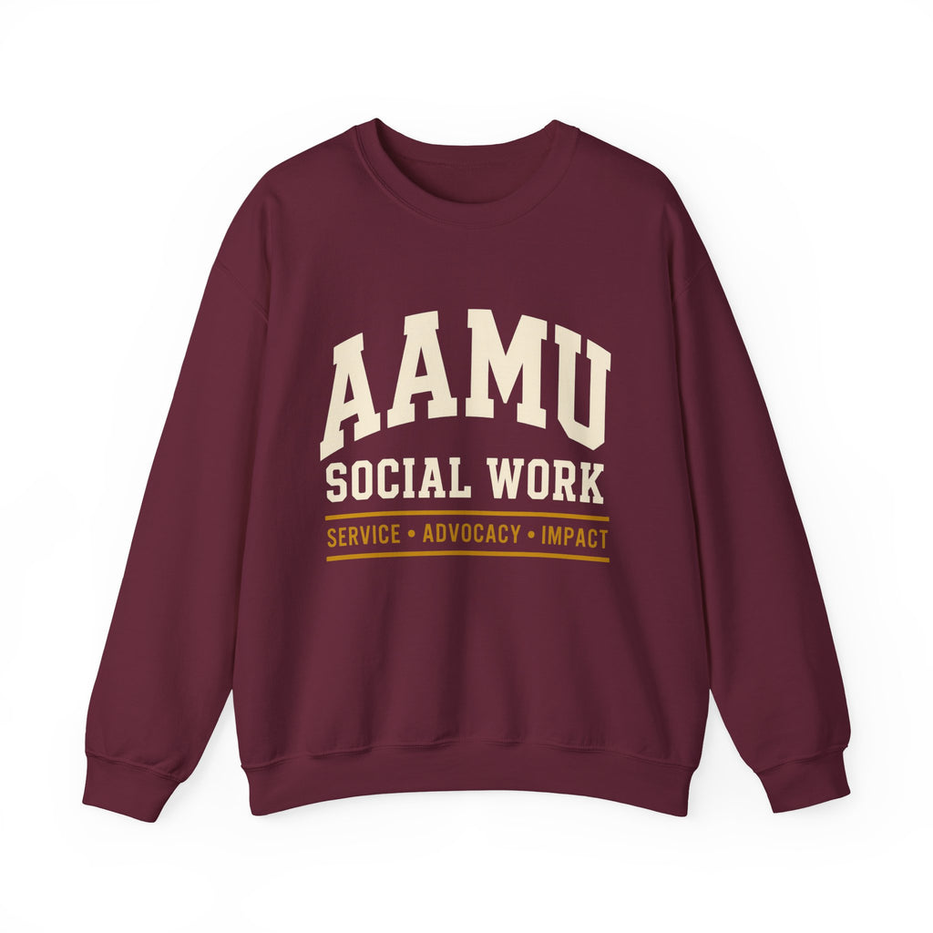 AAMU Social Work Crewneck Sweatshirt — Service • Advocacy • Impact