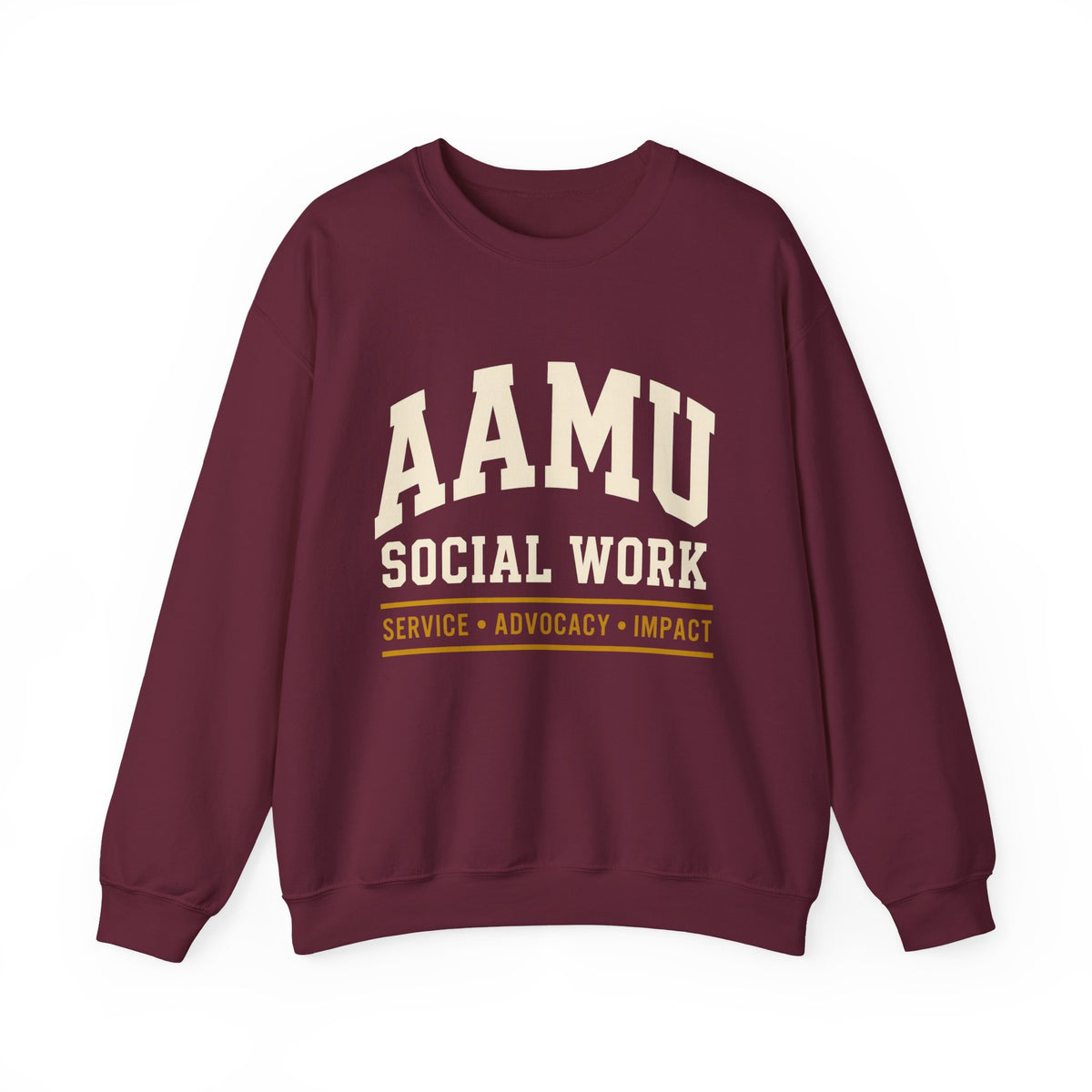 AAMU Social Work Crewneck Sweatshirt — Service • Advocacy • Impact