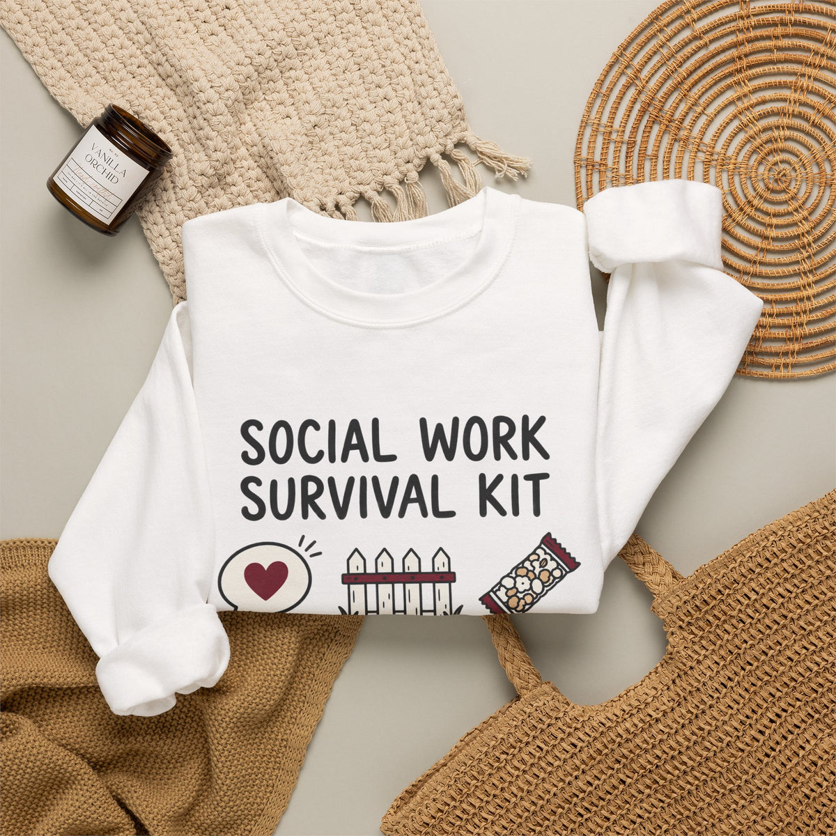 Social Work Survival Kit Crewneck Sweatshirt