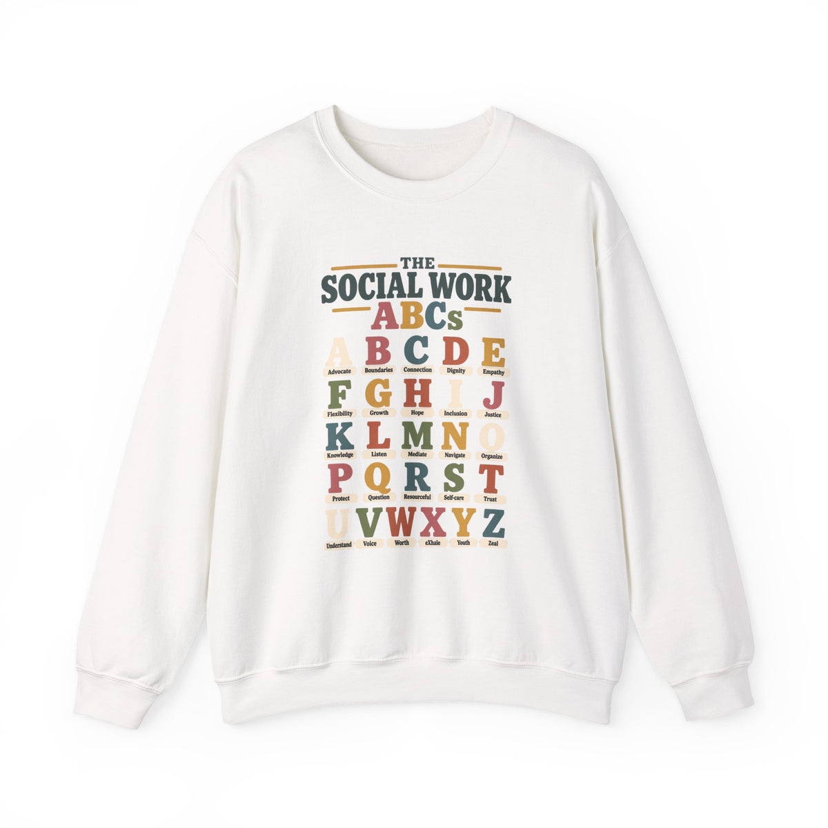 Social Work ABCs Crewneck Sweatshirt