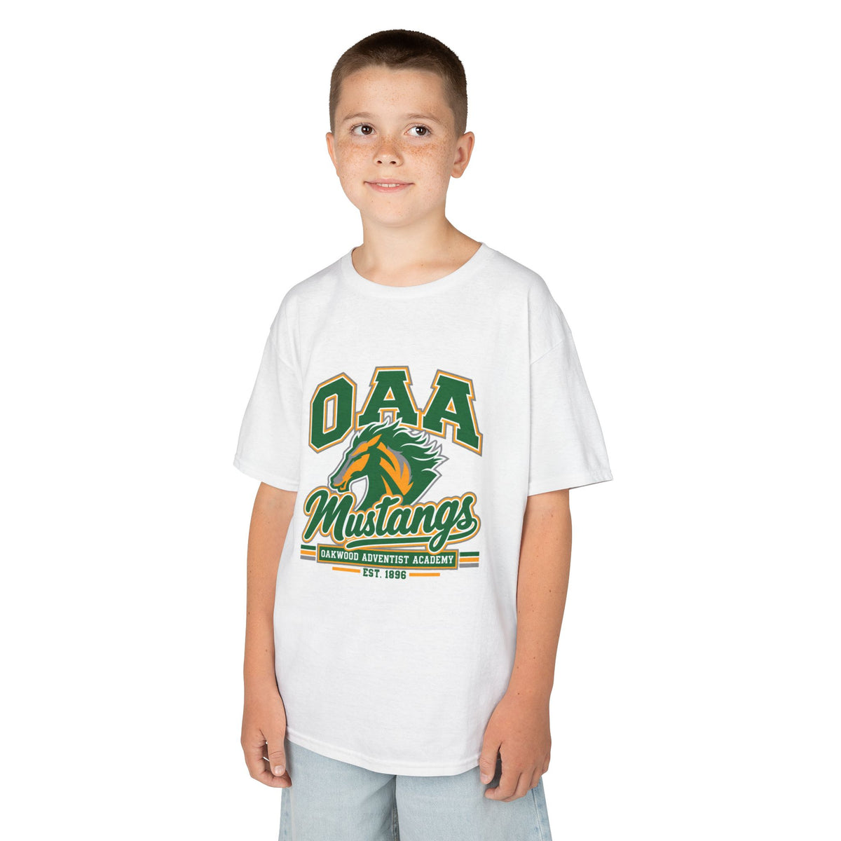 Kids Tee — OAA Mustangs School Spirit Shirt (Mustang Logo)