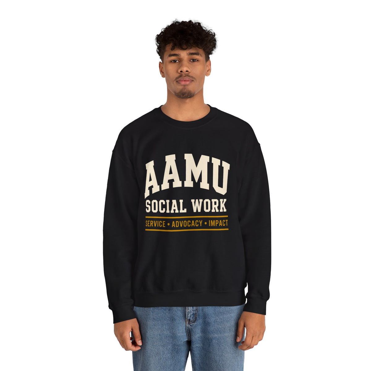 AAMU Social Work Crewneck Sweatshirt — Service • Advocacy • Impact
