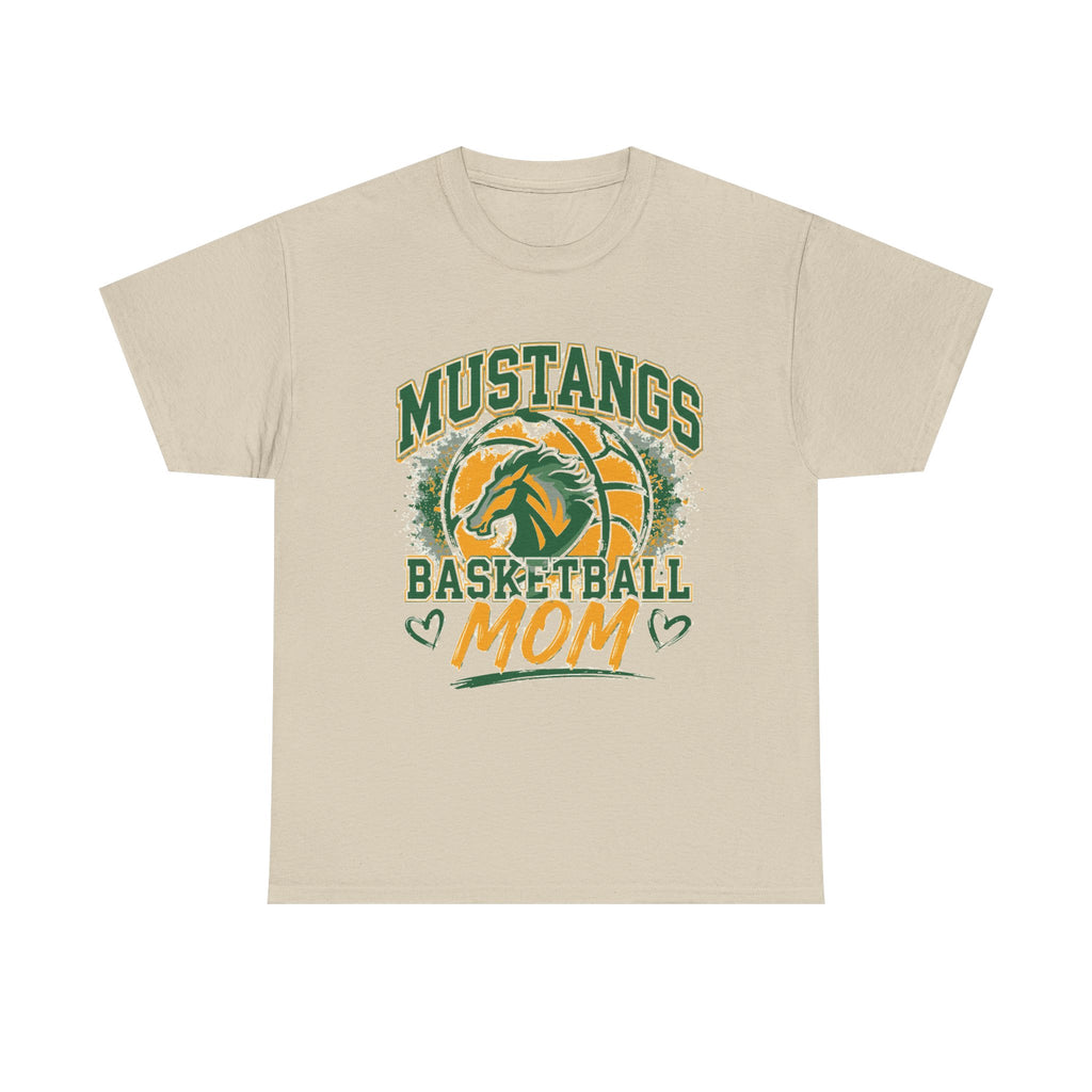Mustangs Basketball Mom T-Shirt — School Team Spirit Tee