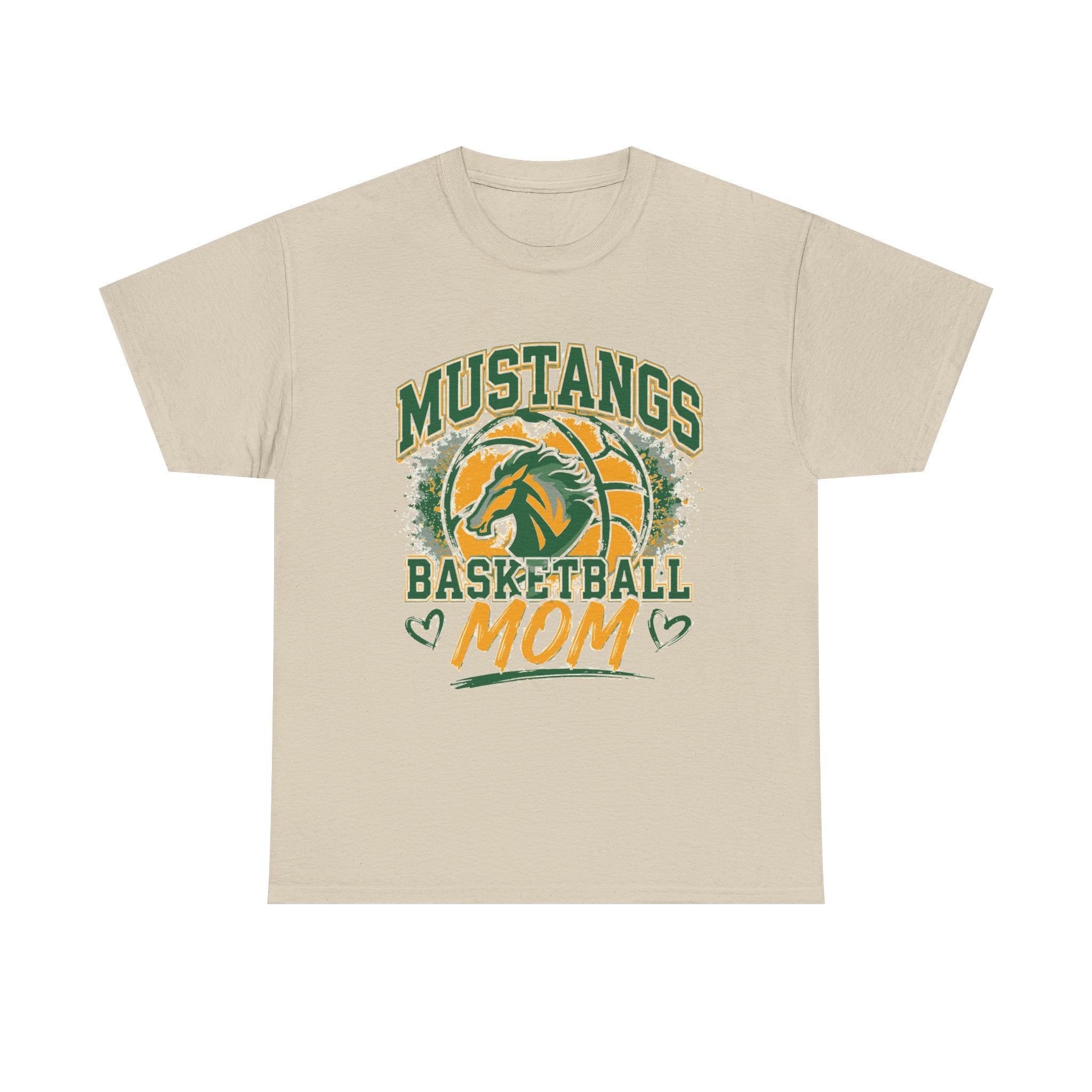 Mustangs Basketball Mom T-Shirt — School Team Spirit Tee