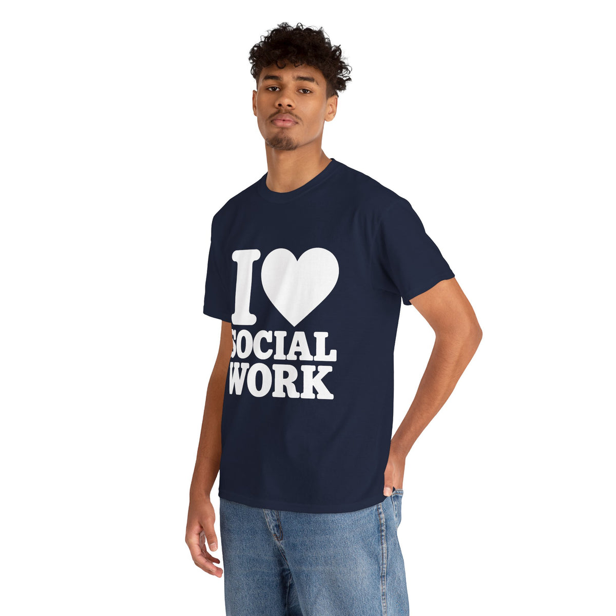 I Love Social Work (White INclUnisex Heavy Cotton Tee