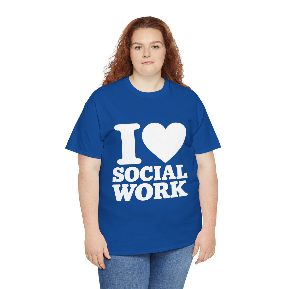 I Love Social Work (White INclUnisex Heavy Cotton Tee