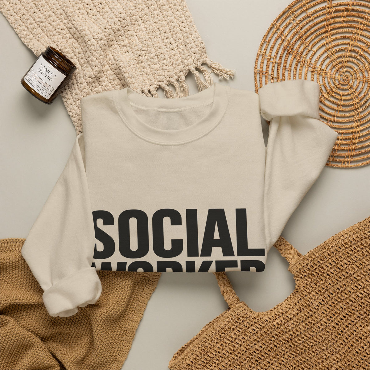 Social Worker Crewneck Sweatshirt — Advocate • Educate • Create Access