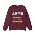 Maroon AAMU Social Work Alumni Crewneck Sweatshirt — Service • Advocacy • Impact