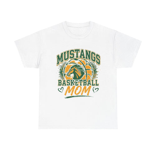 Mustangs Basketball Mom T-Shirt — School Team Spirit Tee