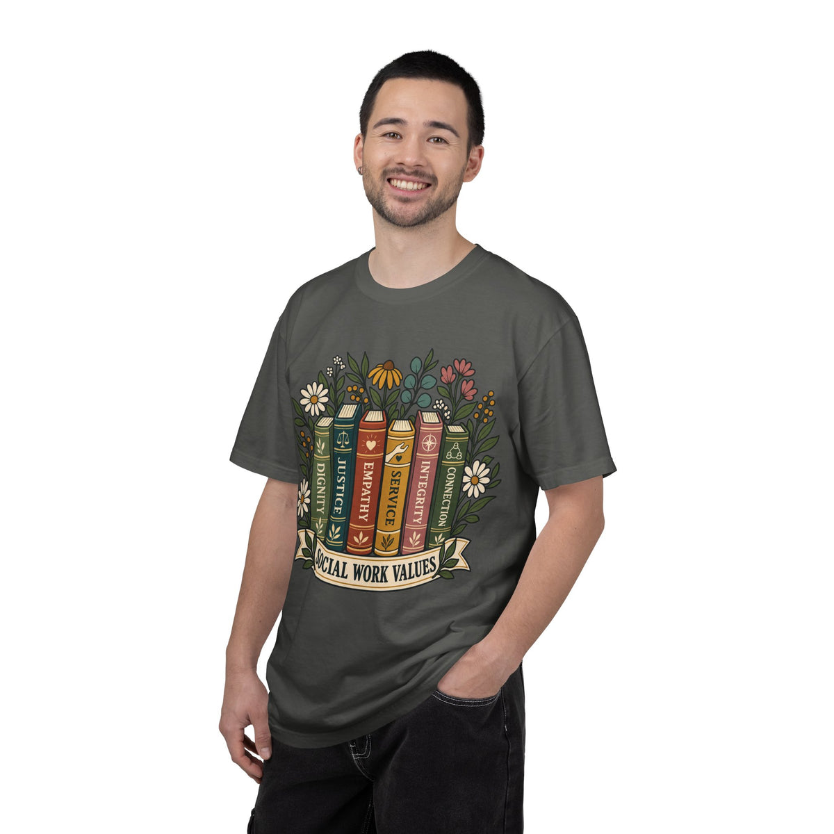 Social Work Values T-Shirt — Floral Books Design