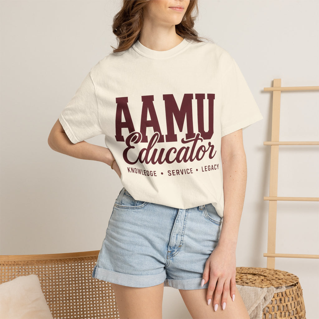 AAMU Educator Tee: Knowledge, Service & Legacy