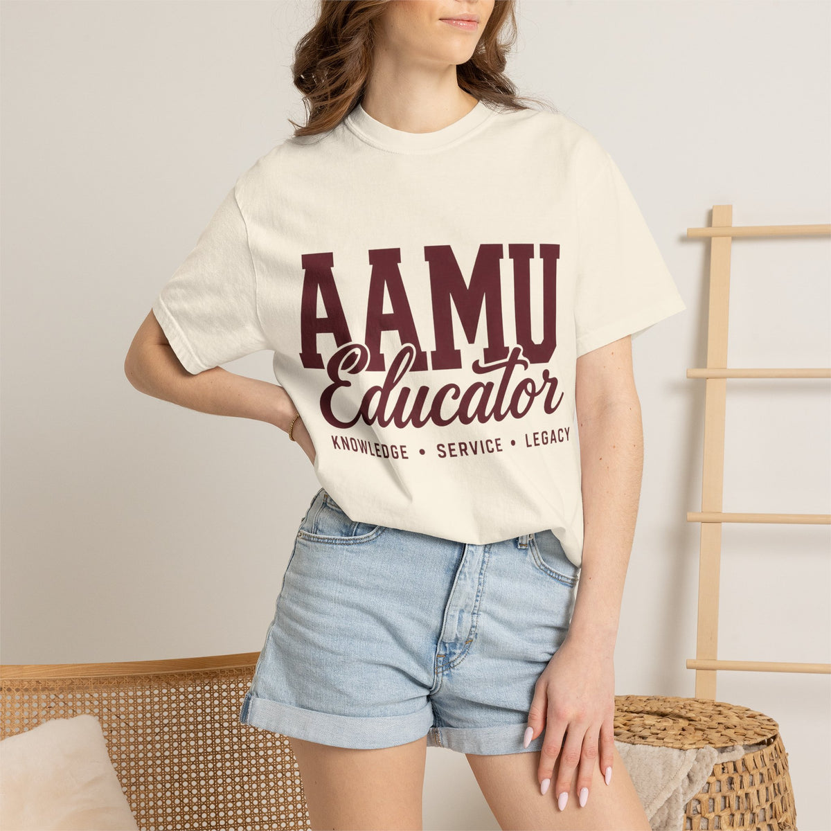 AAMU Educator Tee: Knowledge, Service & Legacy