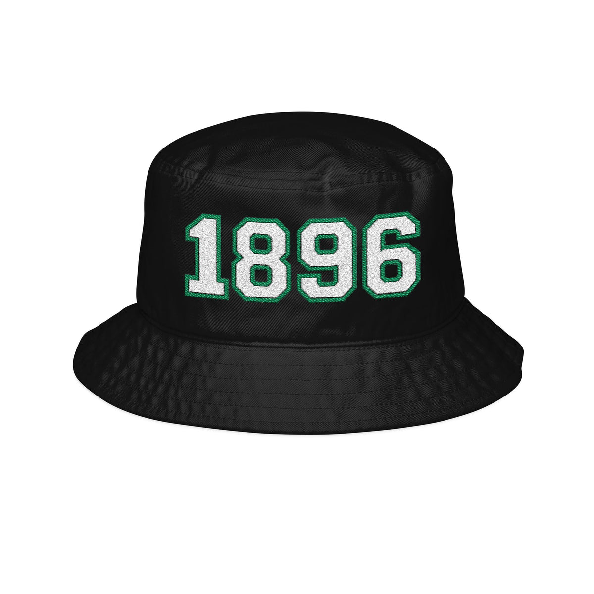 Bucket Hat — '1896' Grass-Texture Embroidered Number Design