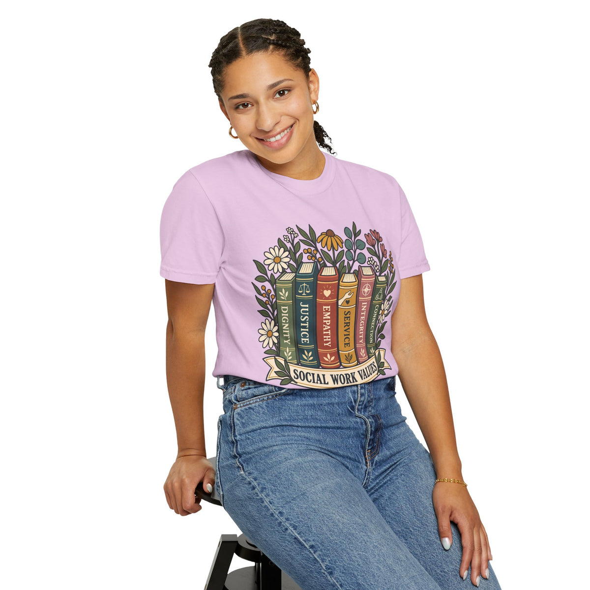 Social Work Values T-Shirt — Floral Books Design