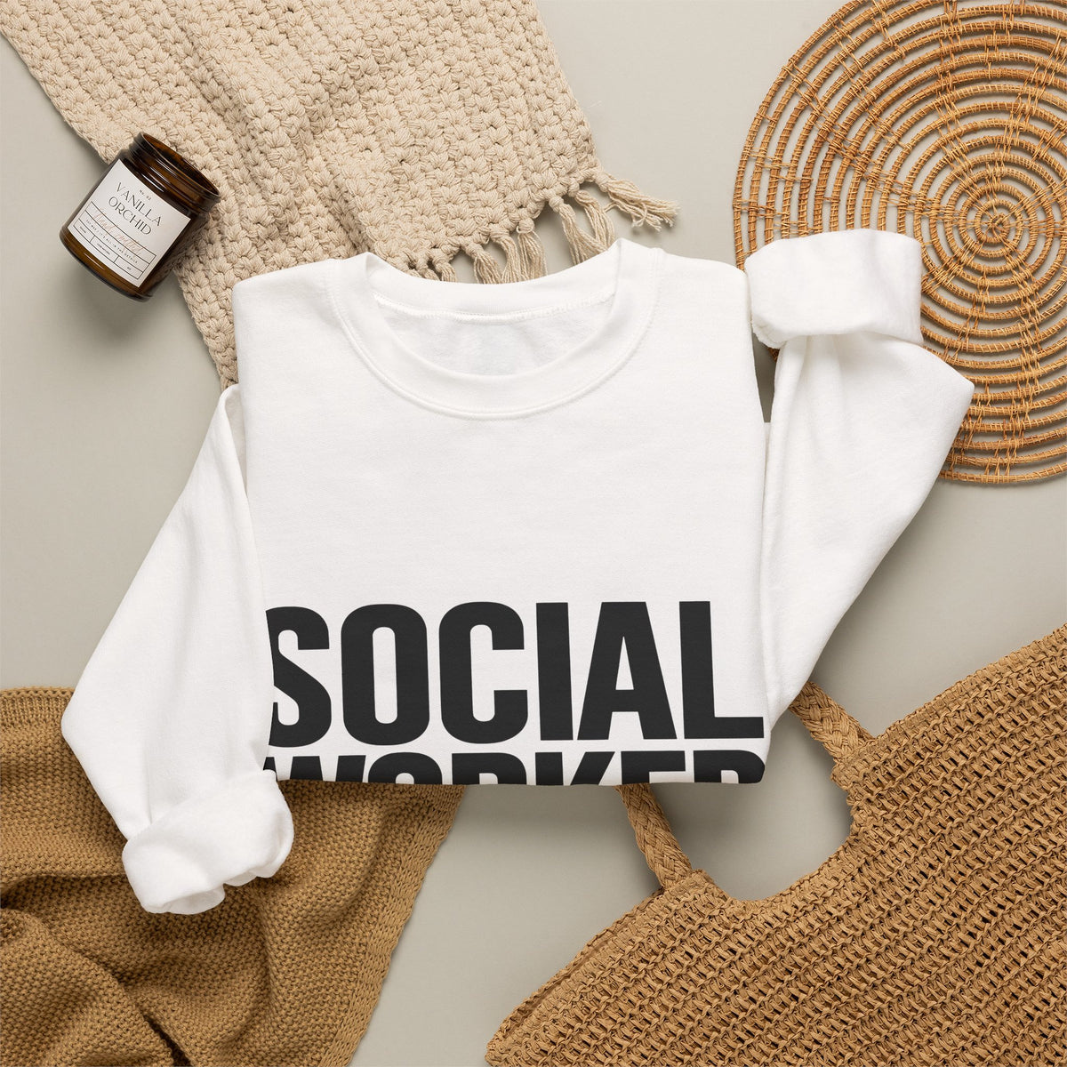 Social Worker Crewneck Sweatshirt — Advocate • Educate • Create Access