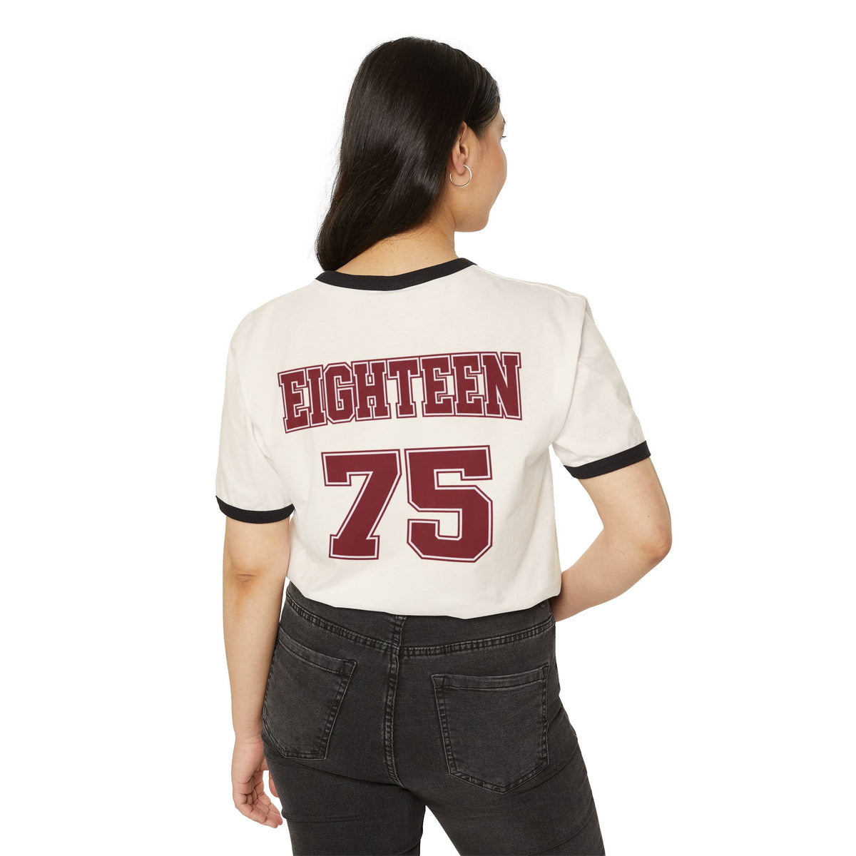 AAMU Social Work Ringer Tee — Eighteen 75 Retro back