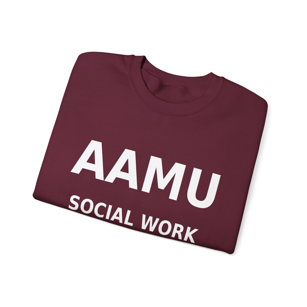 Maroon AAMU Social Work Alumni Crewneck Sweatshirt — Service • Advocacy • Impact