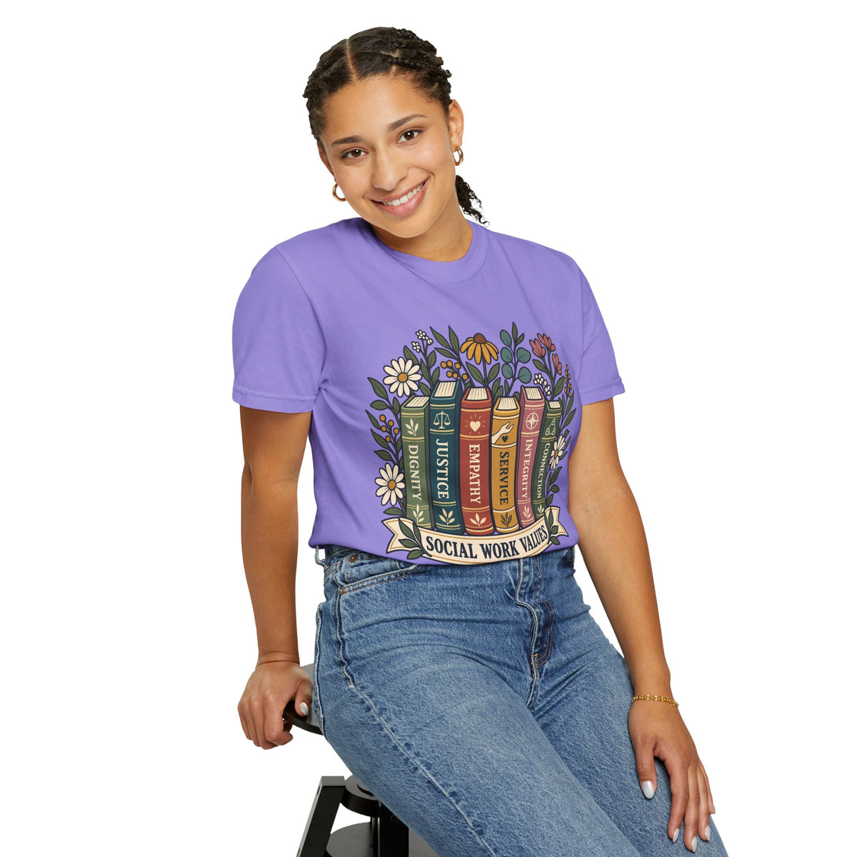 Social Work Values T-Shirt — Floral Books Design