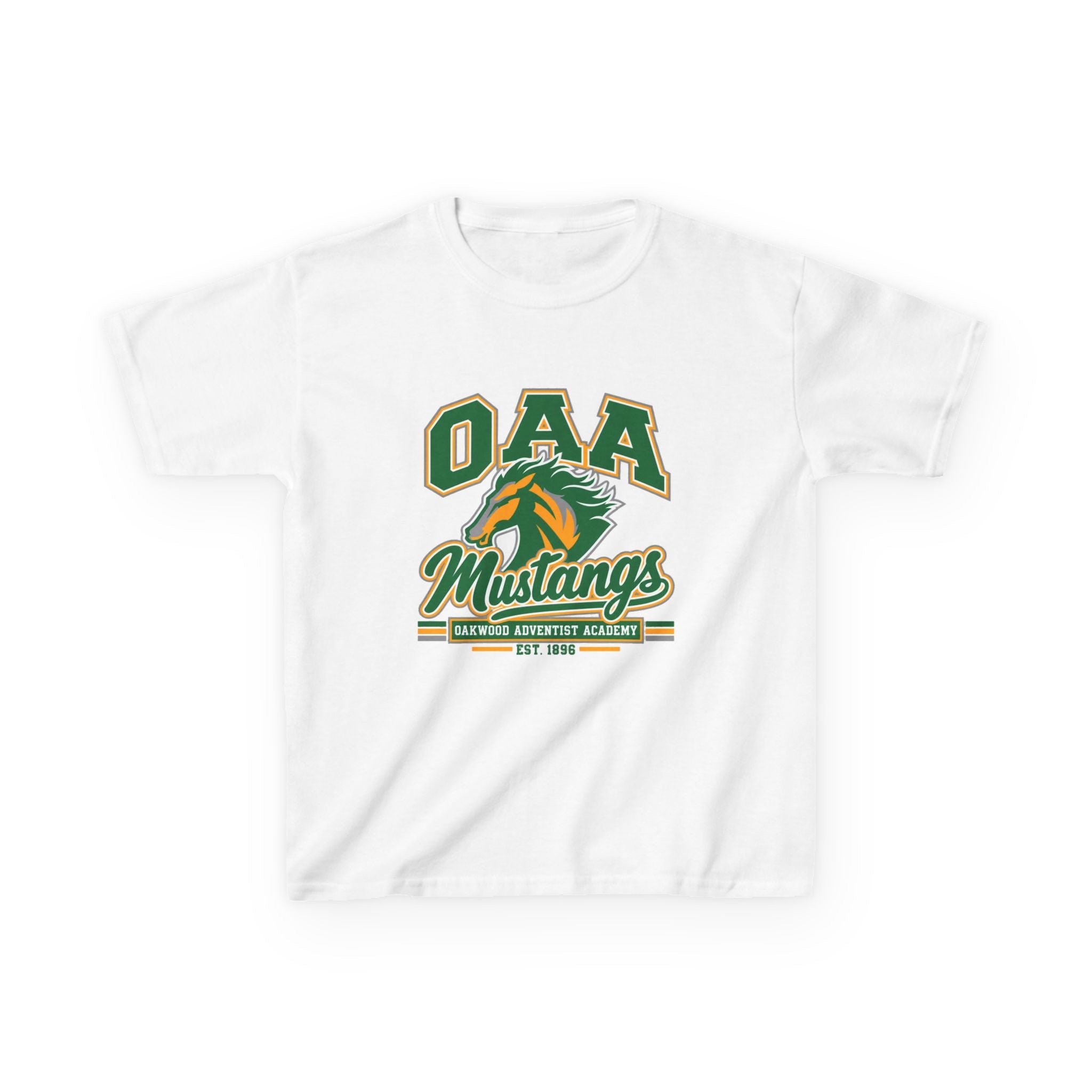 Kids Tee — OAA Mustangs School Spirit Shirt (Mustang Logo)