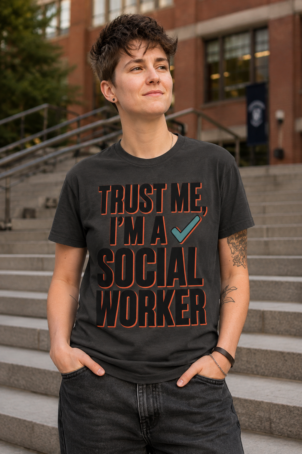 Trust Me, I'm a Social Worker Crewneck Sweatshirt