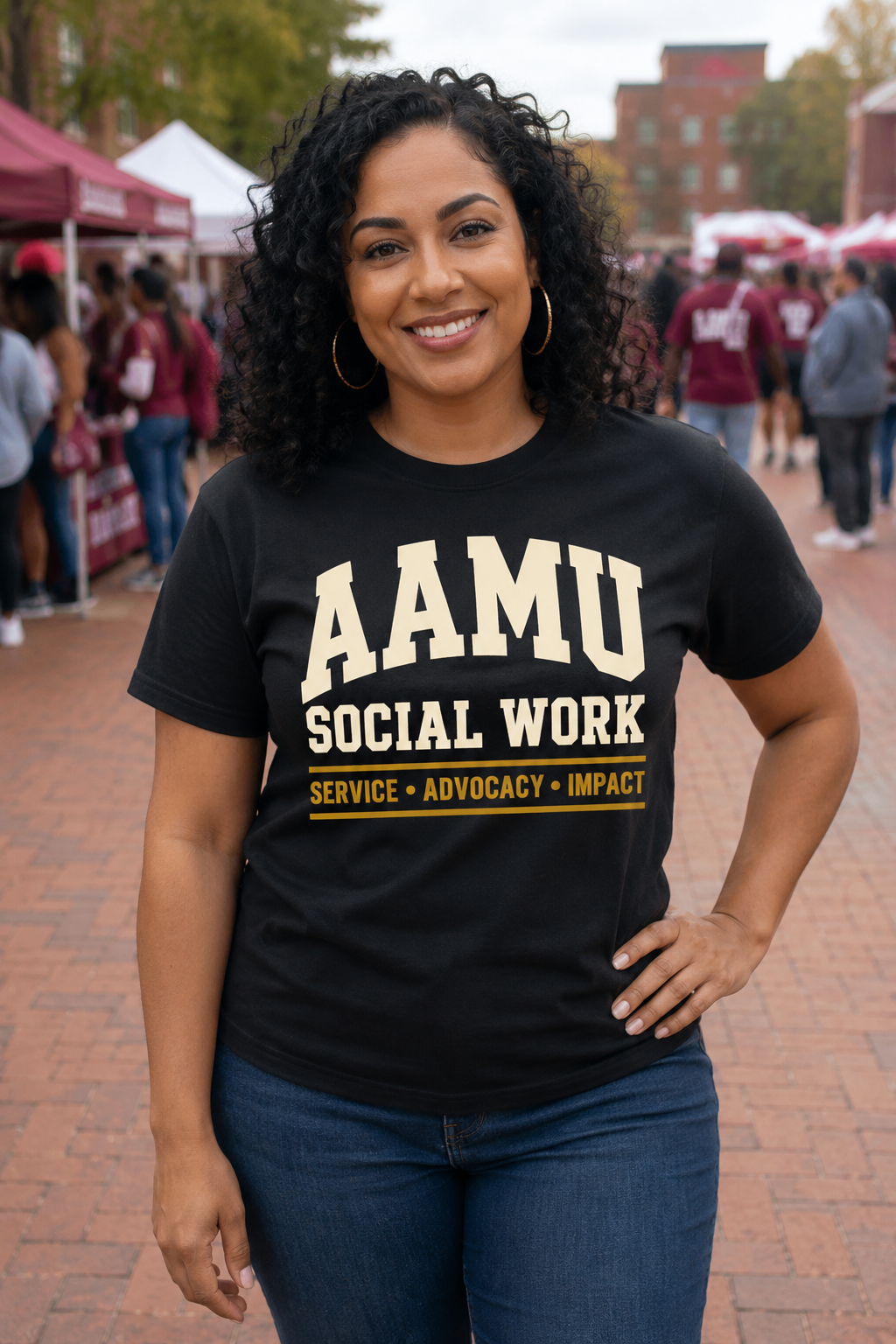 AAMU Social Work T-Shirt — Service • Advocacy • Impact