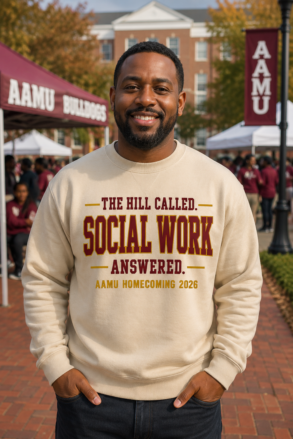 The Hill Called. Social Work Answered. Crewneck