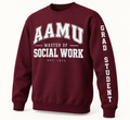 Maroon AAMU Master of Social Work Grad Student Pullover