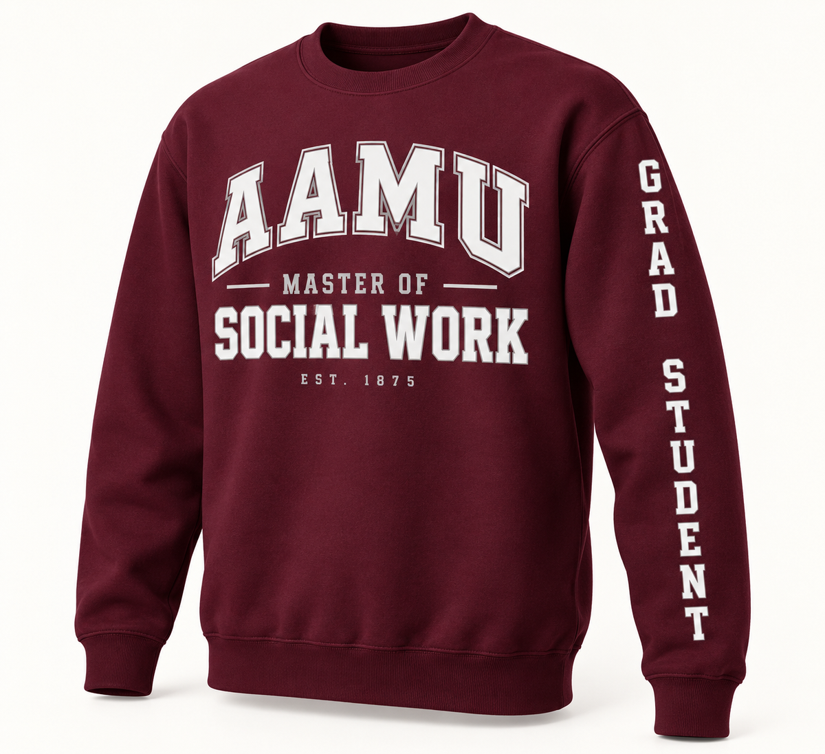 Maroon AAMU Master of Social Work Grad Student Pullover