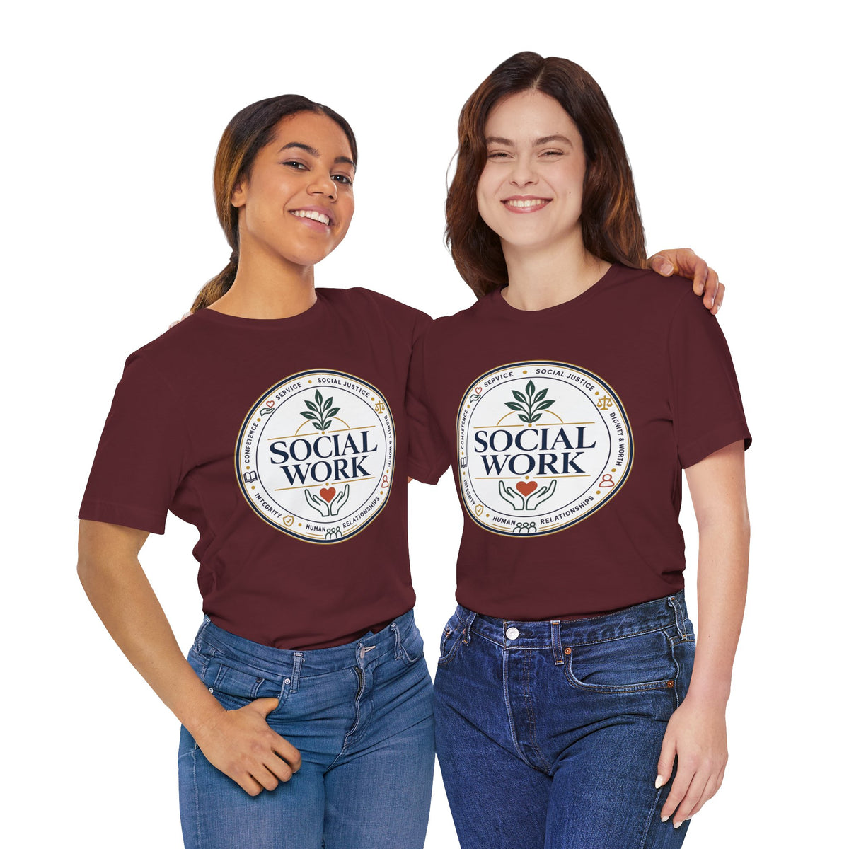 Social Work Core Values T-Shirt — Vintage Emblem