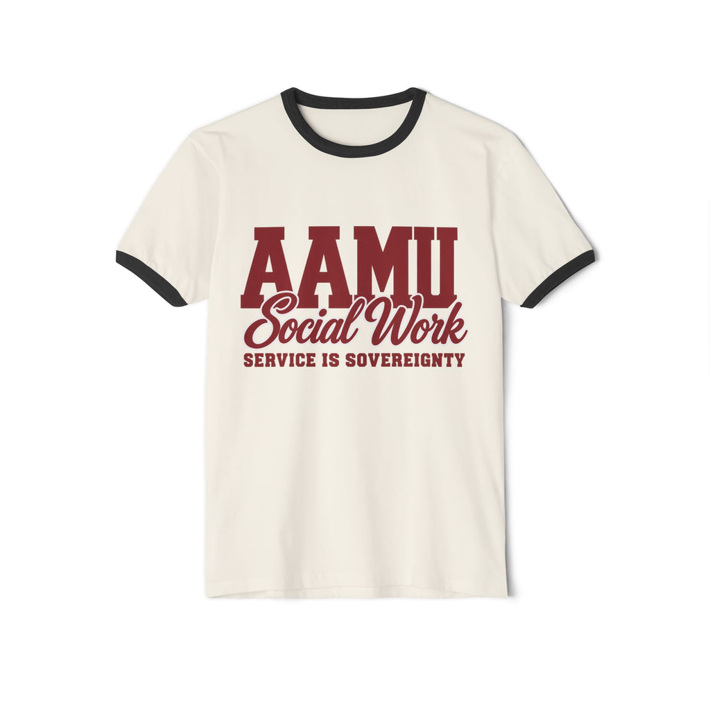 AAMU Social Work Ringer Tee — Eighteen 75 Retro back