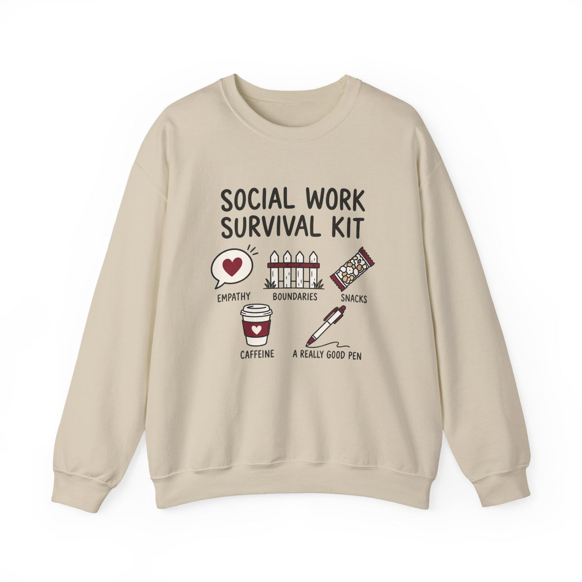 Social Work Survival Kit Crewneck Sweatshirt