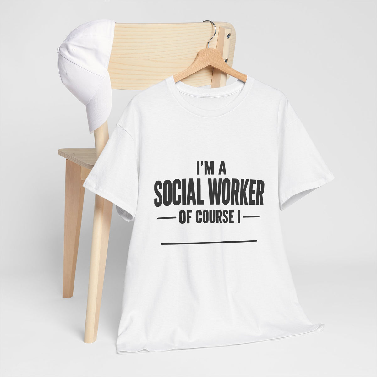 I am A social Worker Black Text Unisex Heavy Cotton Tee