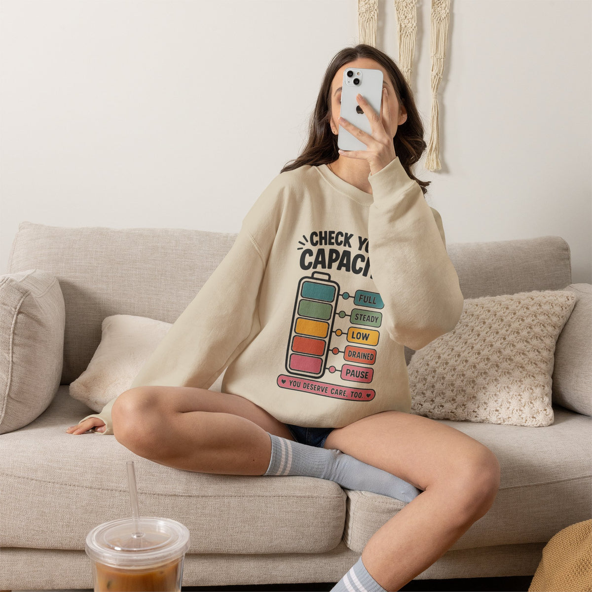 Check Your Capacity Crewneck Sweatshirt