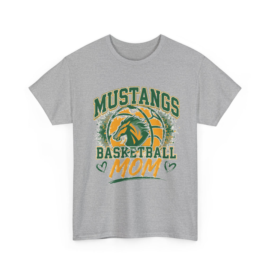 Mustangs Basketball Mom T-Shirt — School Team Spirit Tee