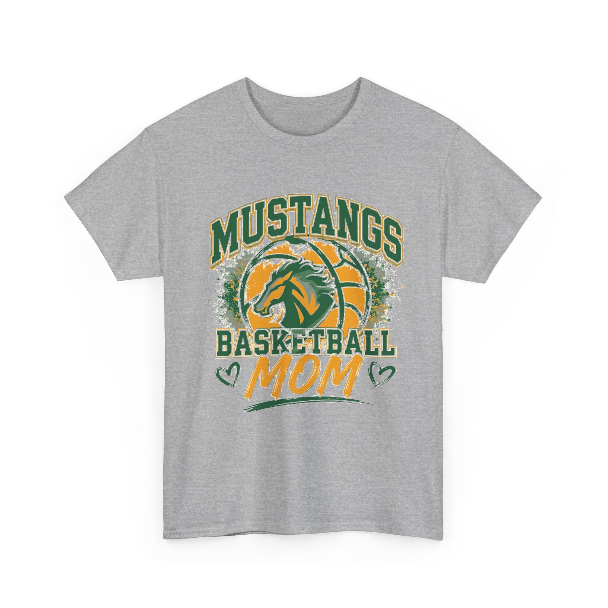 Mustangs Basketball Mom T-Shirt — School Team Spirit Tee