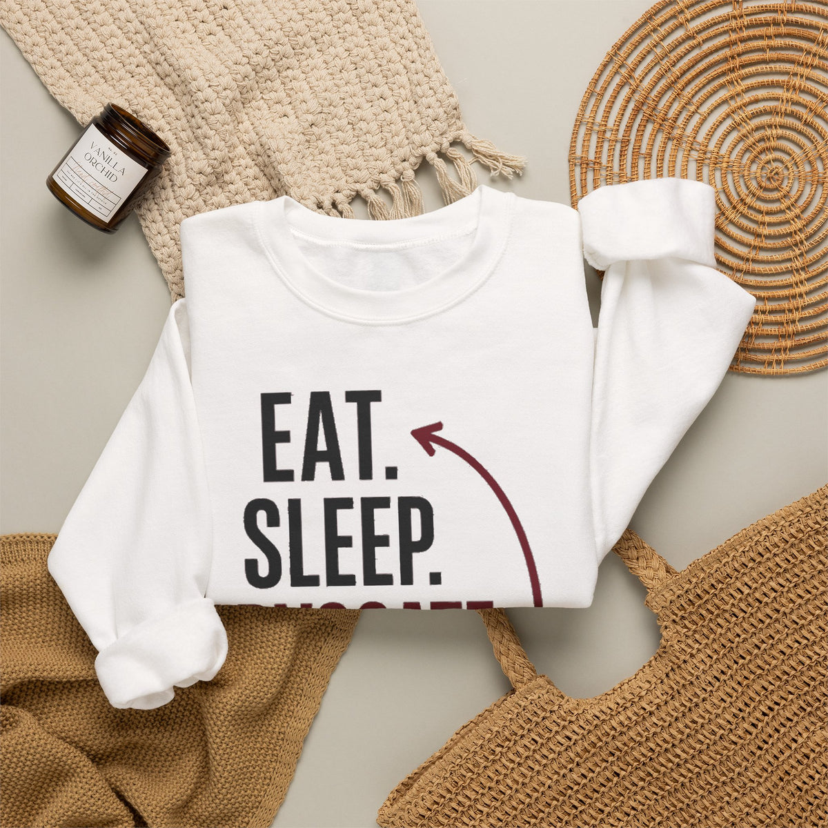 Eat. Sleep. Advocate. Repeat. Crewneck Sweatshirt