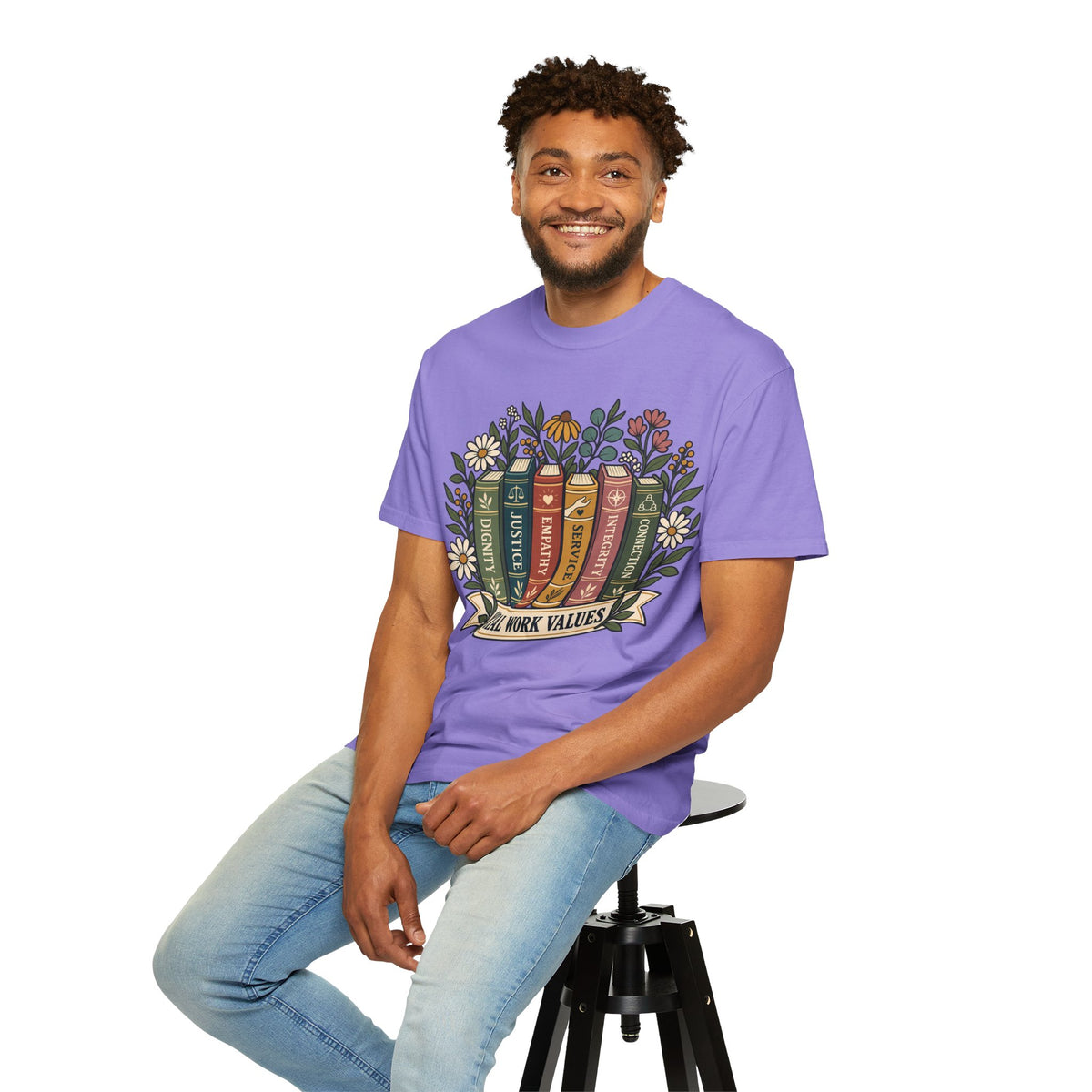 Social Work Values T-Shirt — Floral Books Design
