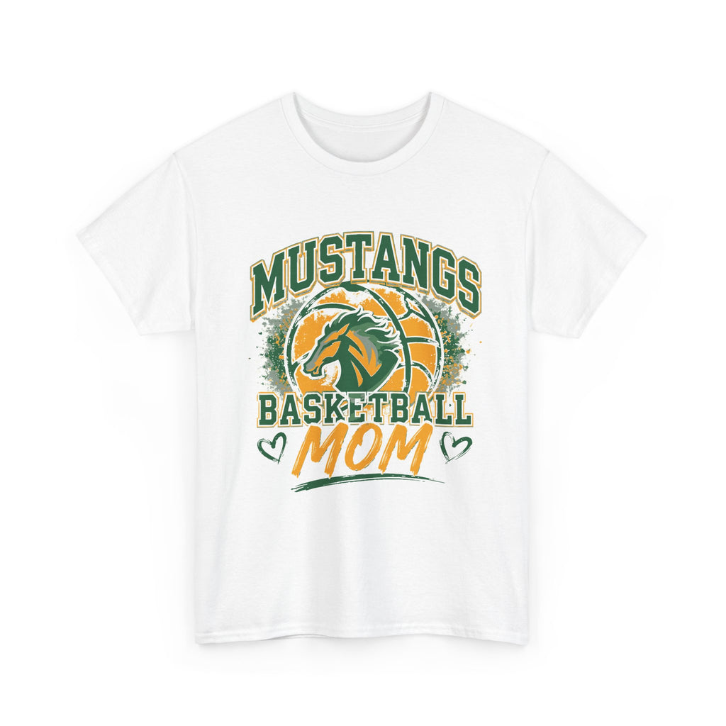 Mustangs Basketball Mom T-Shirt — School Team Spirit Tee