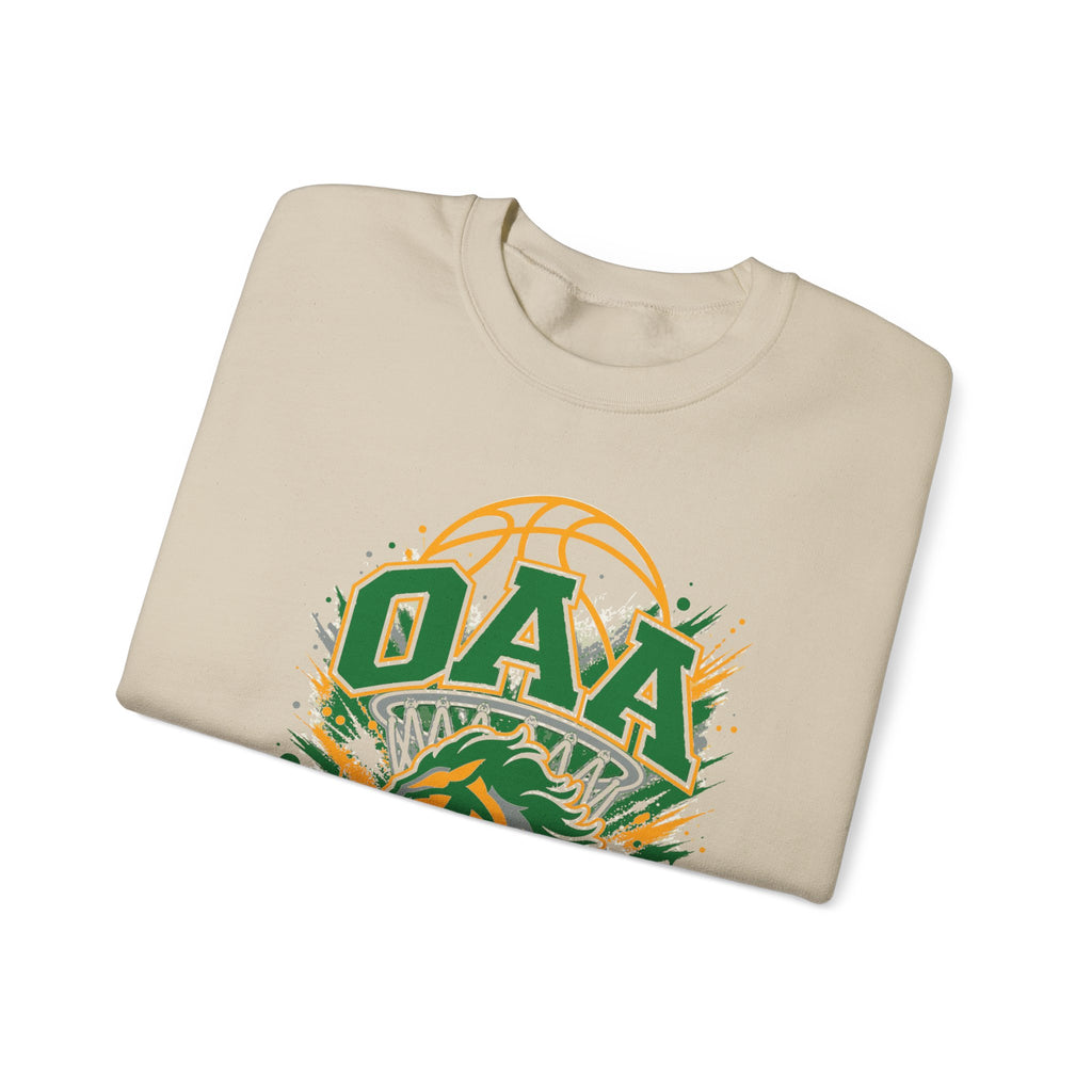 OAA Basketball Crewneck Sweatshirt — Vintage Mascot Team Pullover